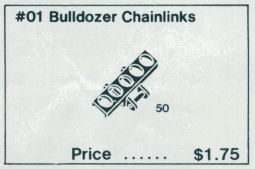 LEGO sættet Bulldozer Chain Links