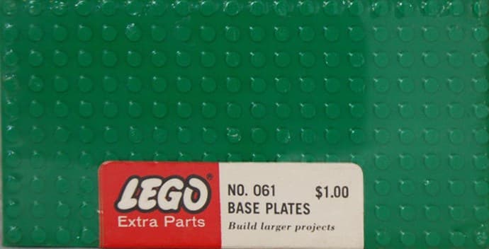 LEGO sættet Five Large Base Plates - Green