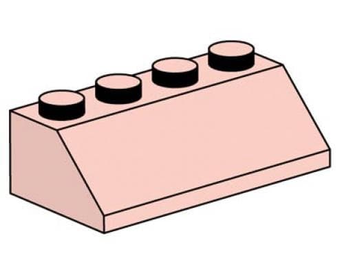 LEGO sættet 2 x 4 Roof Tile Sand Red