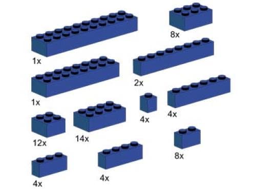 LEGO sættet Assorted Blue Bricks