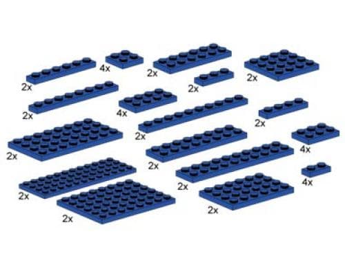 LEGO sættet Assorted Blue Plates