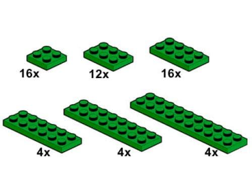 LEGO sættet Dark Green Plates 2 x n