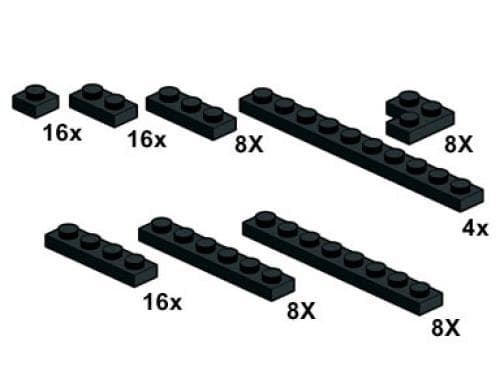 LEGO sættet Black Plates 1 x n