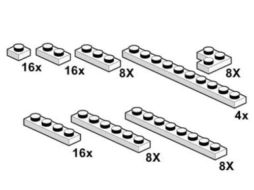 LEGO sættet White Plates 1 x n