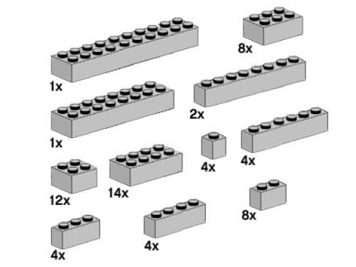 LEGO sættet Assorted Light Gray Bricks