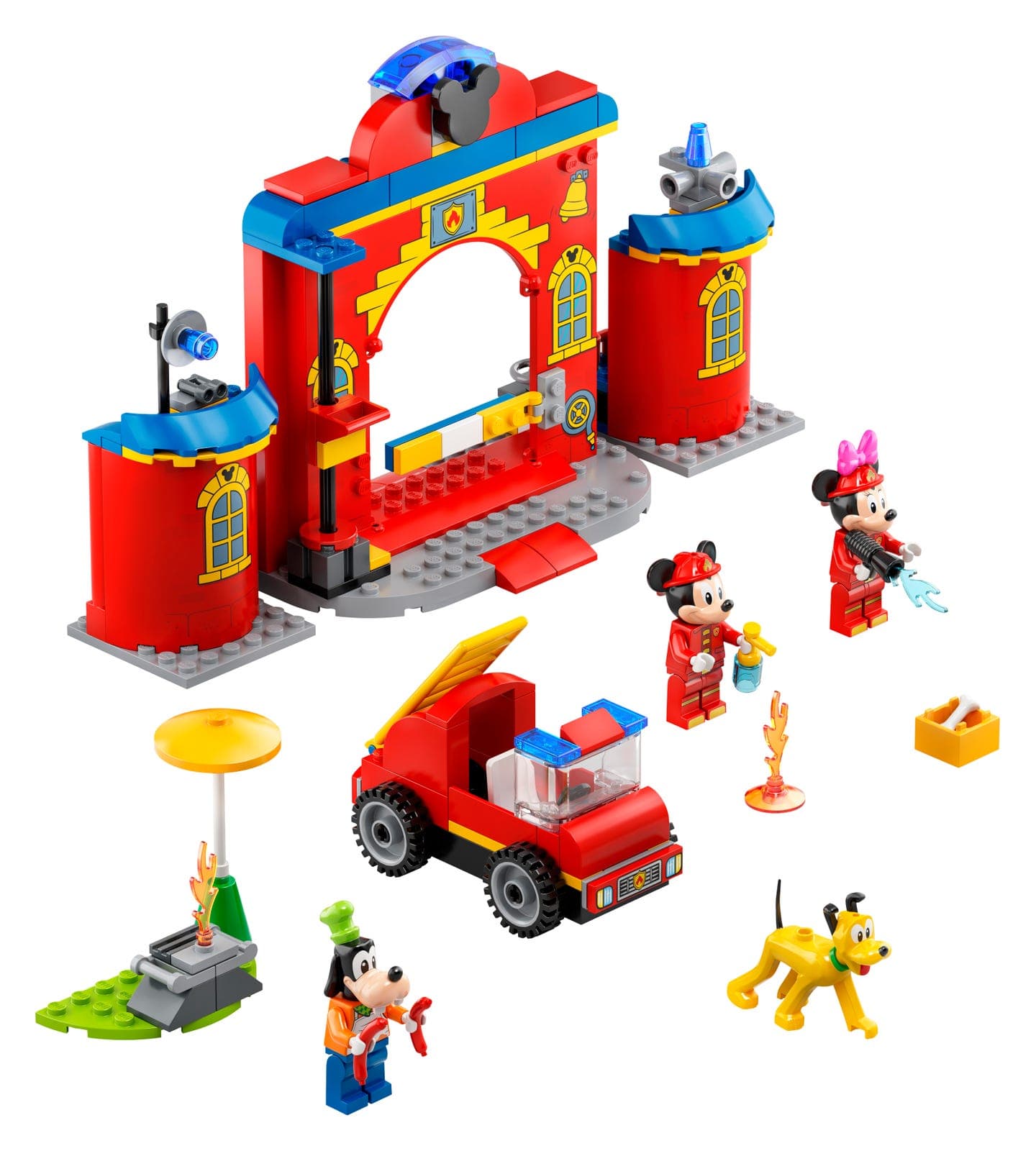 LEGO sættet Mickey & Friends Fire Truck & Station
