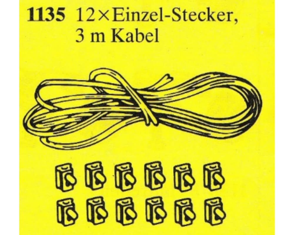 LEGO sættet Battery Cable Kit: 12 Connectors, 3m Cable