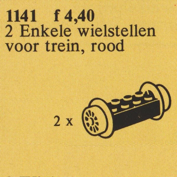 LEGO sættet Wheel Bricks with Small Red Train Wheels