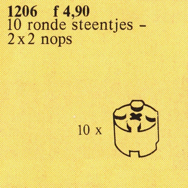 LEGO sættet Round Bricks (2 x 2), White