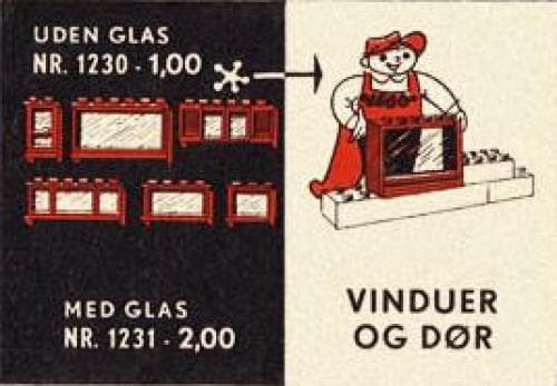 LEGO sættet Windows and Door with Glass, White