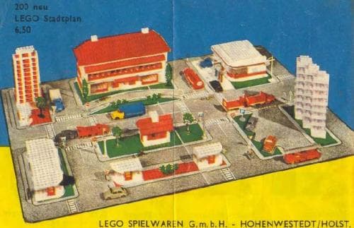 LEGO sættet LEGO Town Plan Board, Continental European Cardboard Version