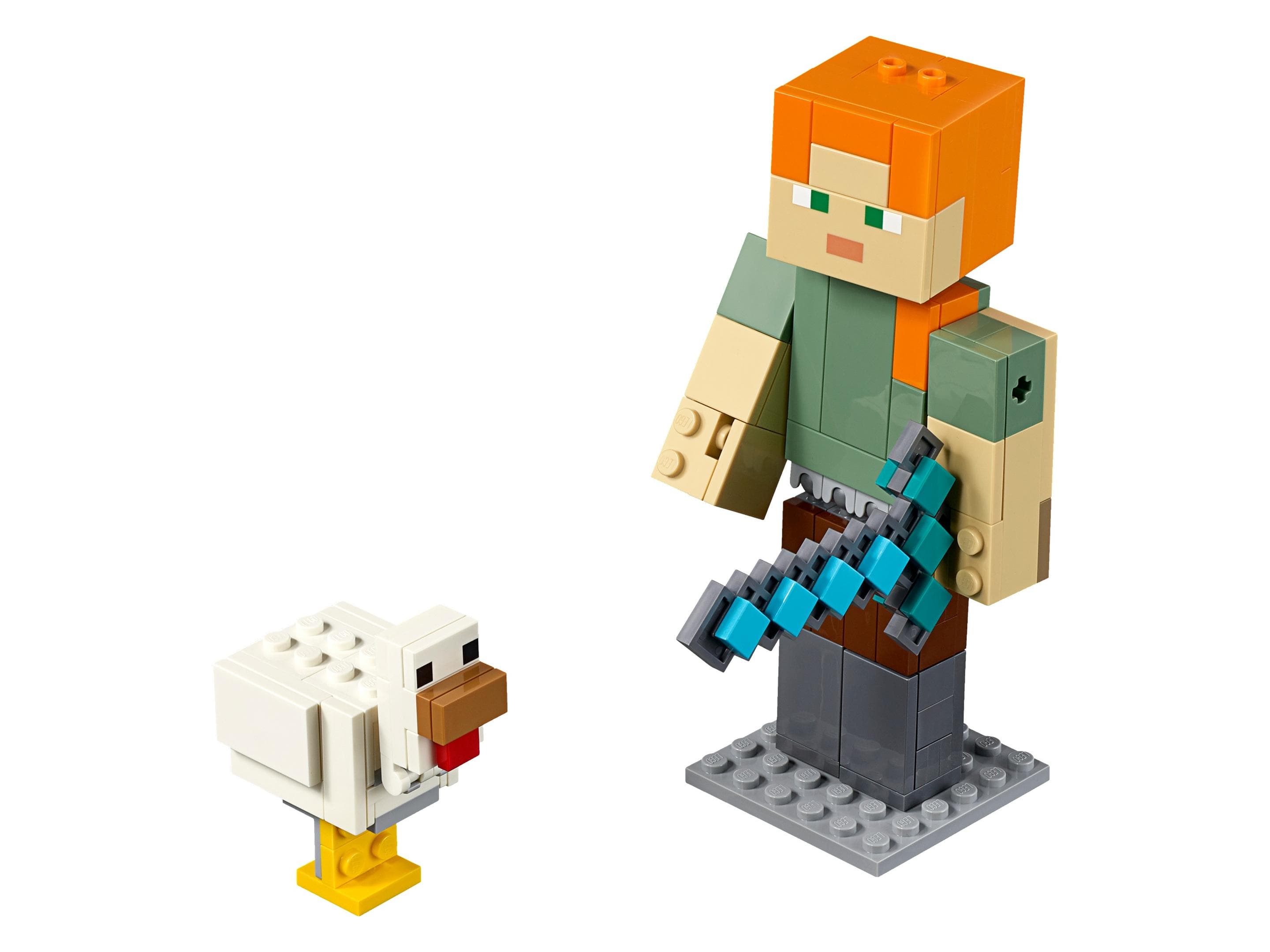 LEGO sættet Minecraft Alex BigFig with Chicken