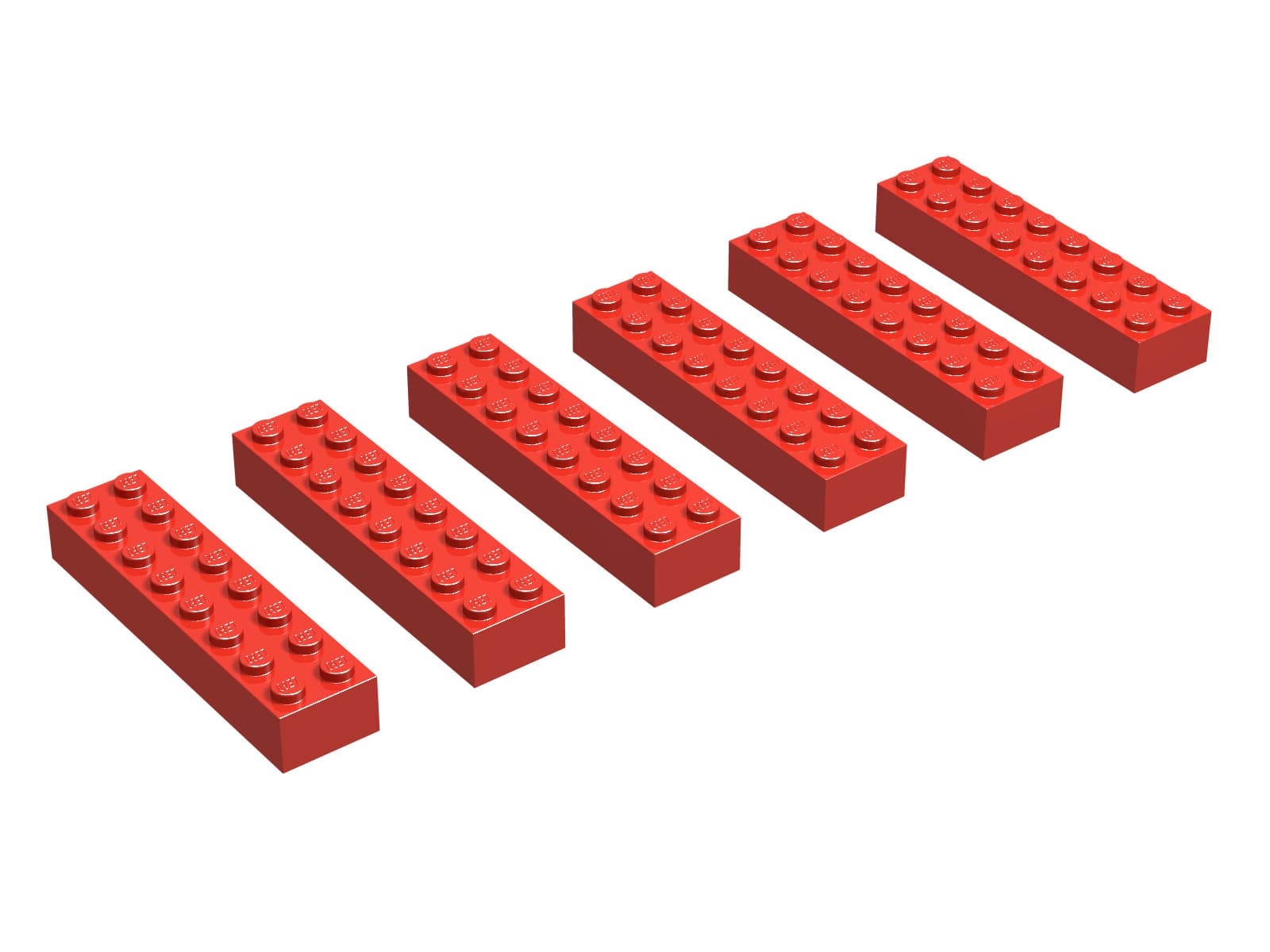 LEGO sættet 2 x 8 Bricks, Red (EUR/UK/AUS)
