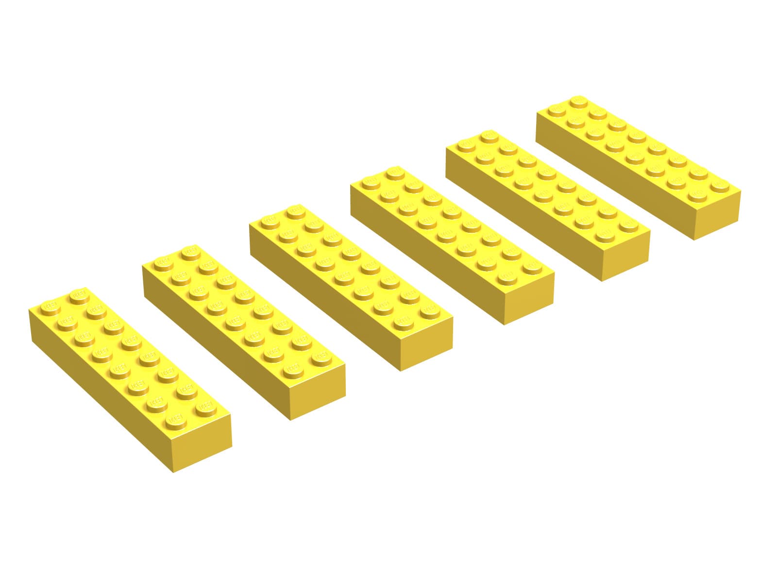 LEGO sættet 2 x 8 Bricks, Yellow (EUR/UK/AUS)