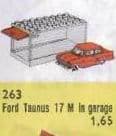 LEGO sættet 1:87 Ford Taunus 17M de Luxe with Garage