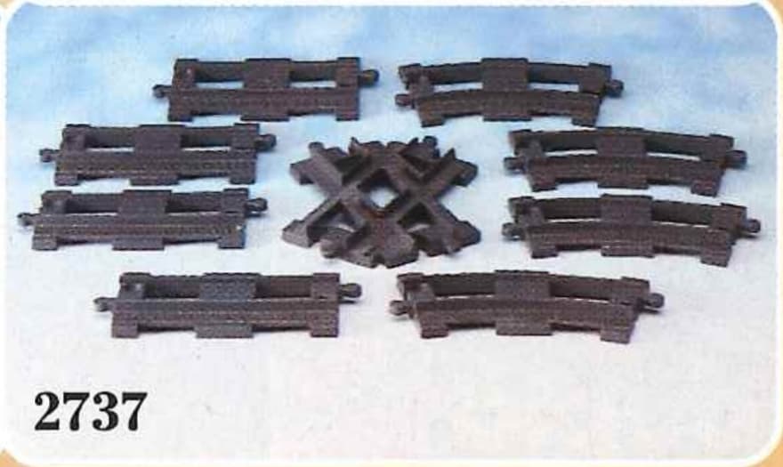 LEGO sættet Diamond Crossing and Tracks (Crossing & Rails)