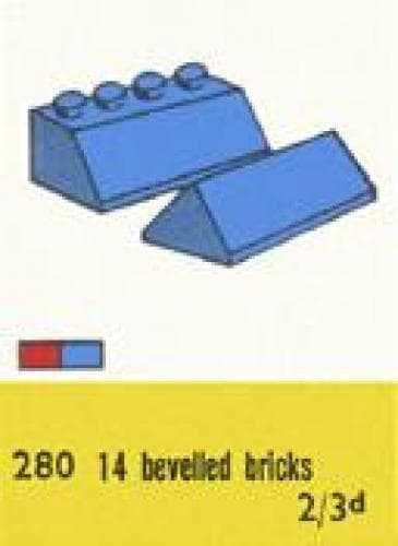 LEGO sættet Sloping Roof Bricks, Red