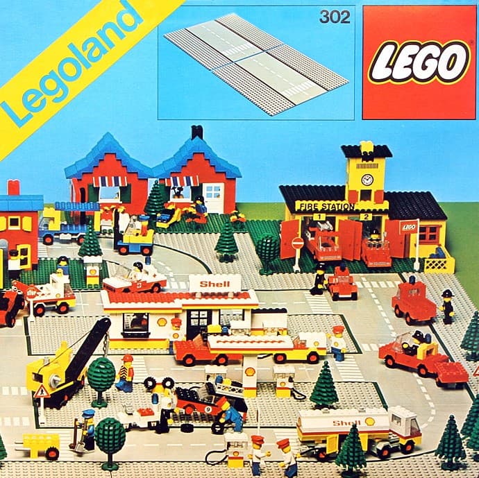 LEGO sættet Straight Road Plates (without crosswalk)