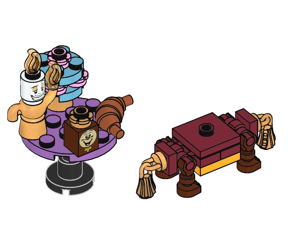 LEGO sættet Cogsworth, Lumière & Sultan