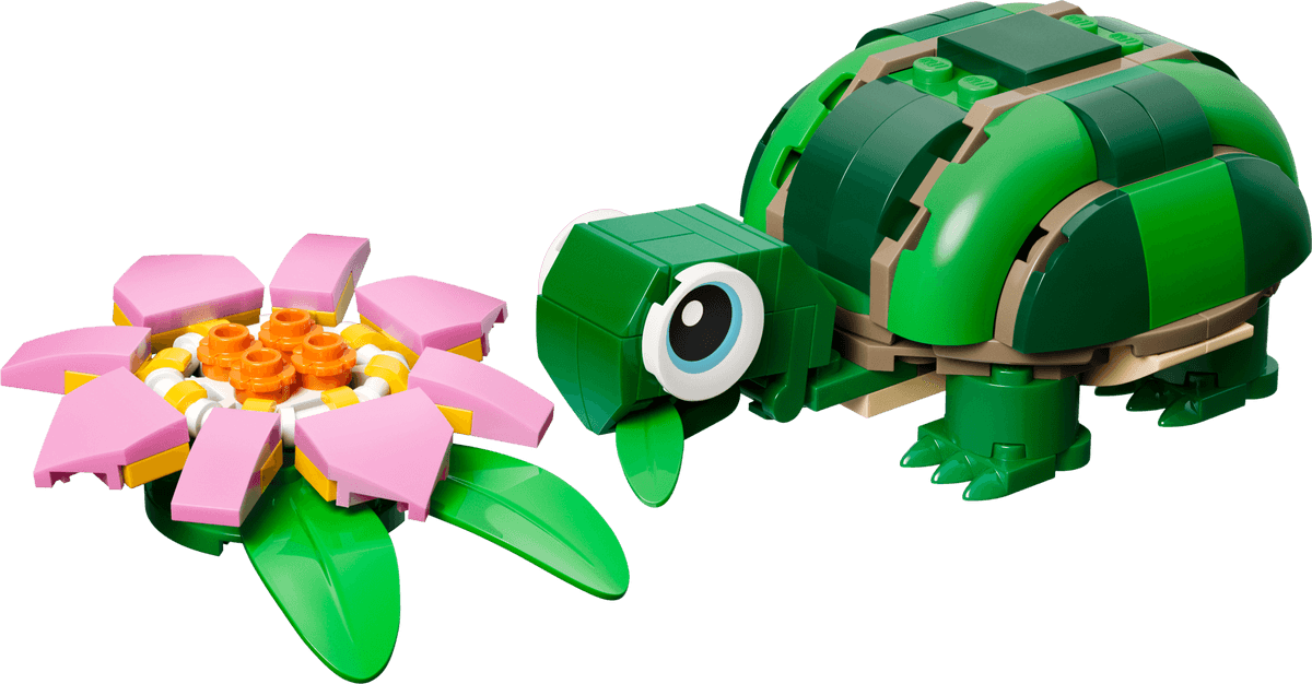LEGO sættet Turtle with a Water Lily Flower