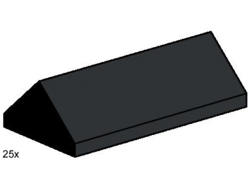 LEGO sættet 2 x 4 Ridge Roof Tiles Steep Sloped Black