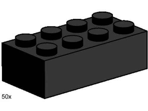 LEGO sættet 2 x 4 Black Bricks