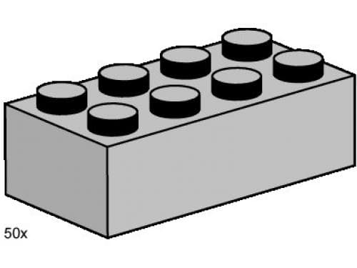 LEGO sættet 2 x 4 Light Gray Bricks