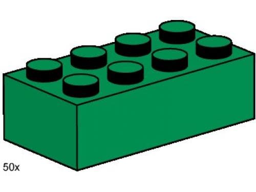 LEGO sættet 2 x 4 Dark Green Bricks