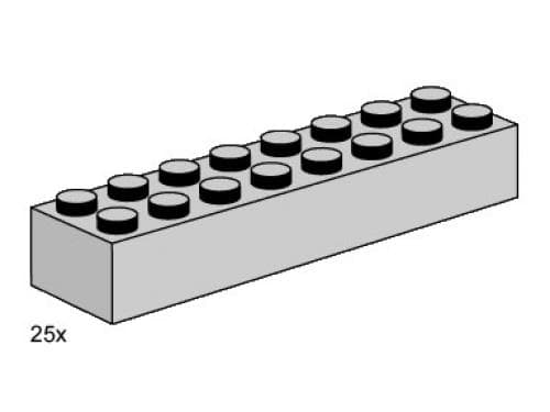 LEGO sættet 2 x 8 Light Gray Bricks