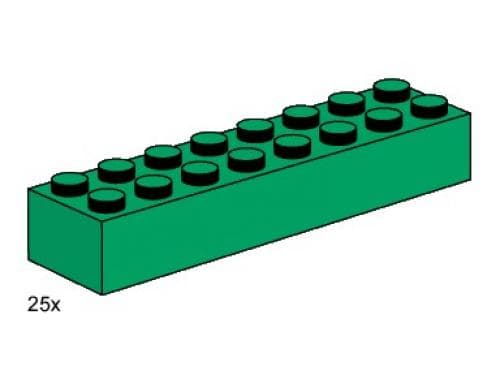 LEGO sættet 2 x 8 Dark Green Bricks
