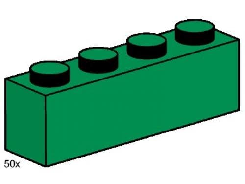 LEGO sættet 1 x 4 Dark Green Bricks