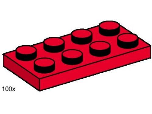 LEGO sættet 2 x 4 Red Plates