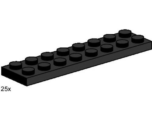 LEGO sættet 2 x 8 Black Plates