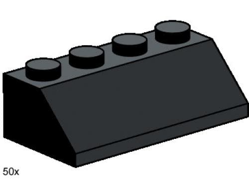 LEGO sættet 2 x 4 Roof Tile Black