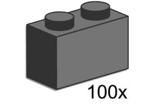 LEGO sættet 1 x 2 Brick Dark Gray