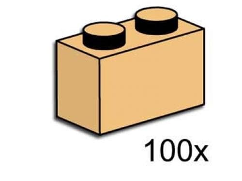 LEGO sættet 1 x 2 Brick Tan