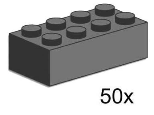 LEGO sættet 2 x 4 Dark Gray Bricks