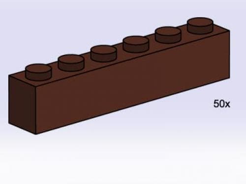 LEGO sættet 1 x 6 Brown Bricks
