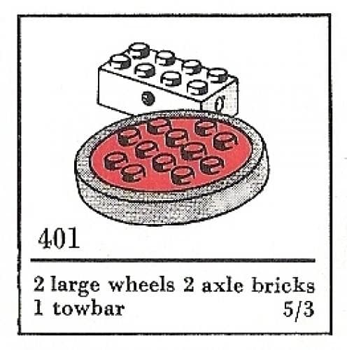 LEGO sættet Large Wheels with Axles (The Building Toy)