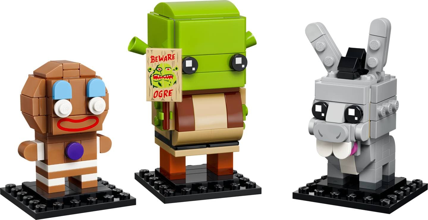 LEGO sættet Shrek, Donkey & Gingy Figures