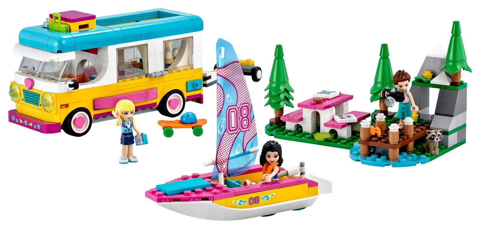 LEGO sættet Forest Camper Van and Sailboat