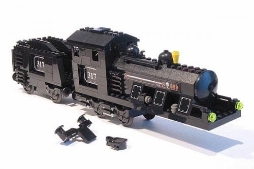 LEGO sættet Large Train Engine with Tender Black (Motorizable, sets 4534, 4535)