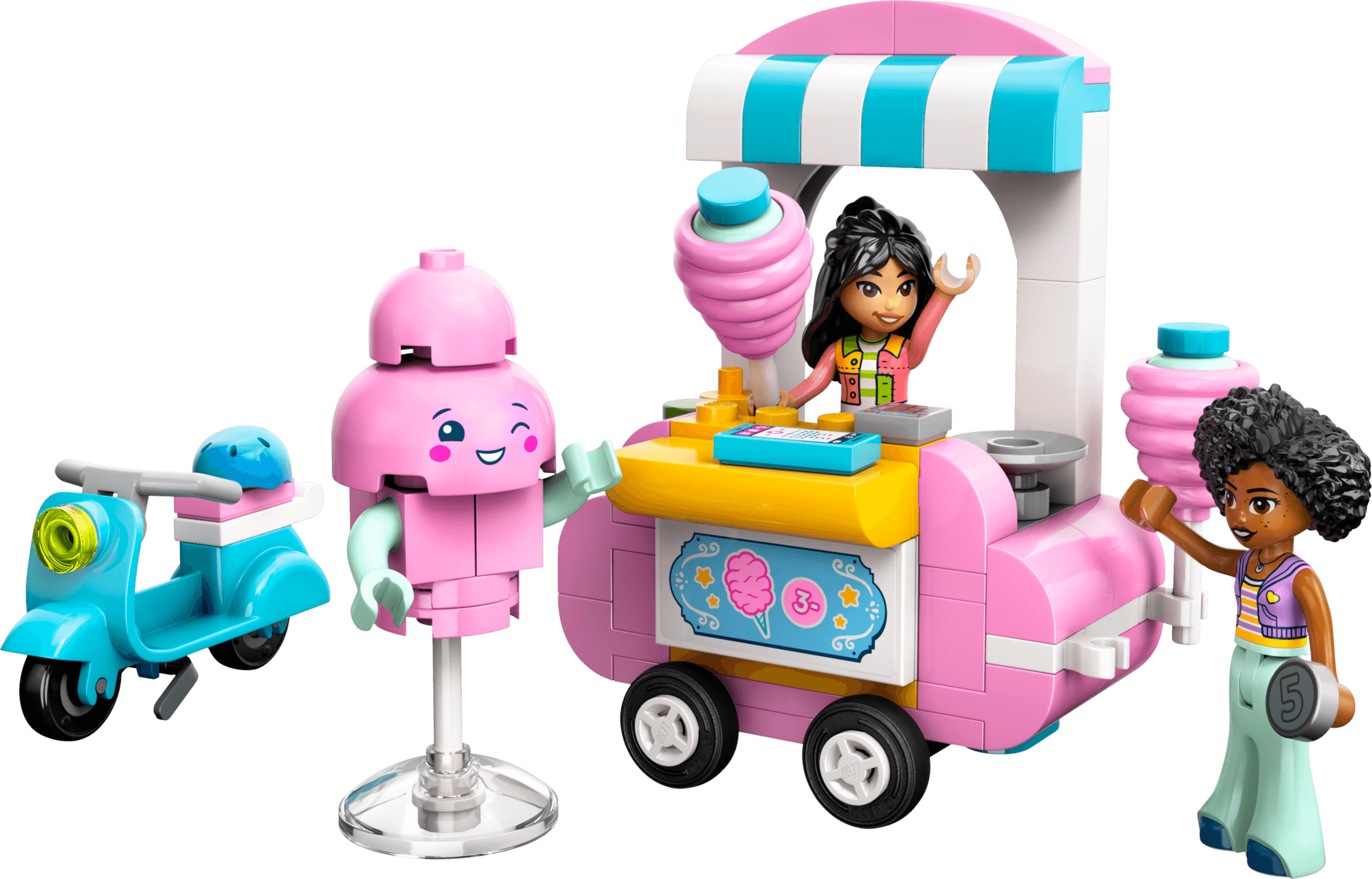 LEGO sættet Cotton Candy Stand and Scooter