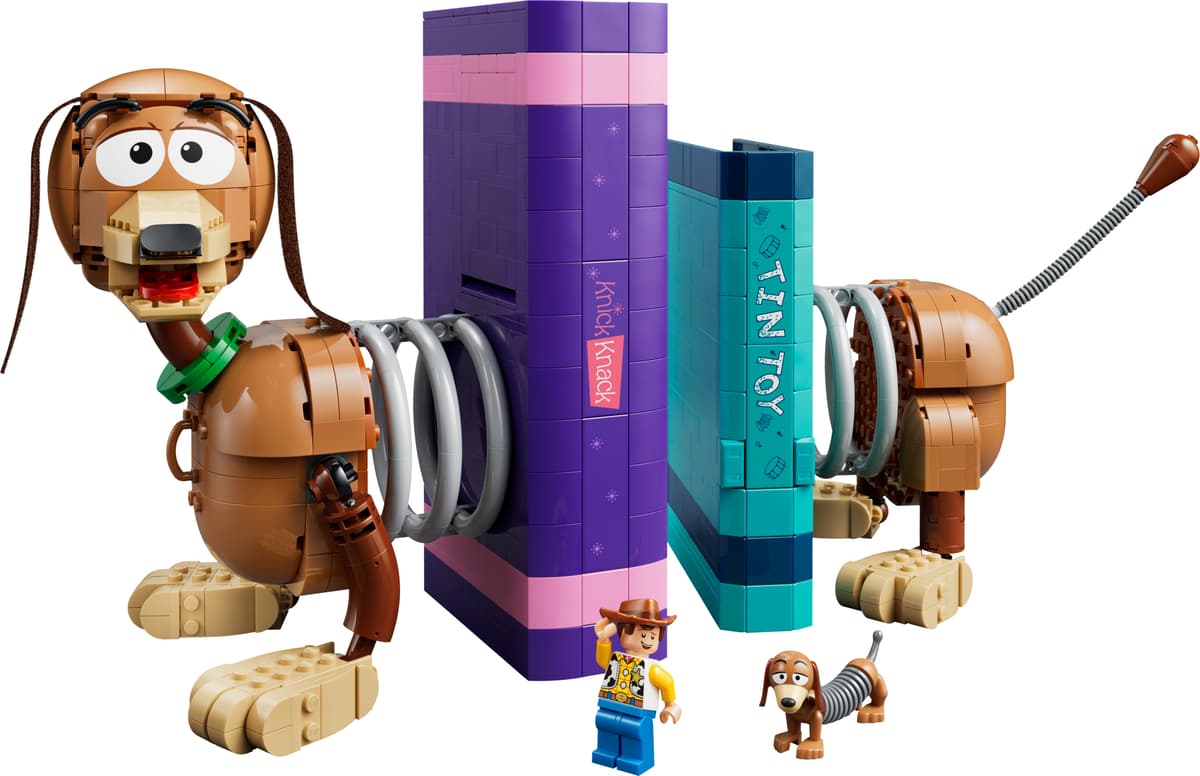 LEGO sættet Toy Story Slinky Dog Bookends
