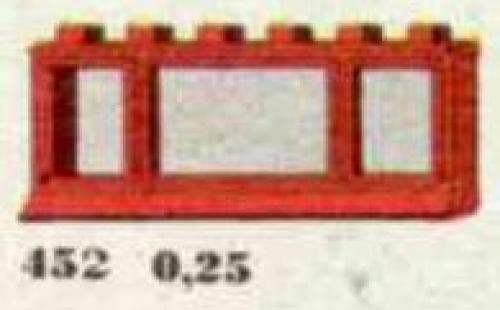 LEGO sættet 1 x 6 x 2 Window, Red or White