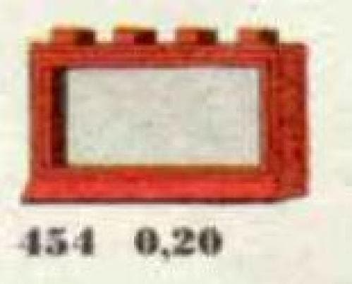 LEGO sættet 1 x 4 x 2 Window, Red or White