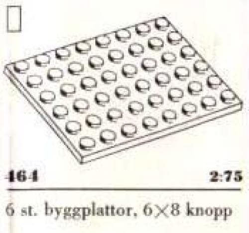 LEGO sættet 6 x 8 Plates, White