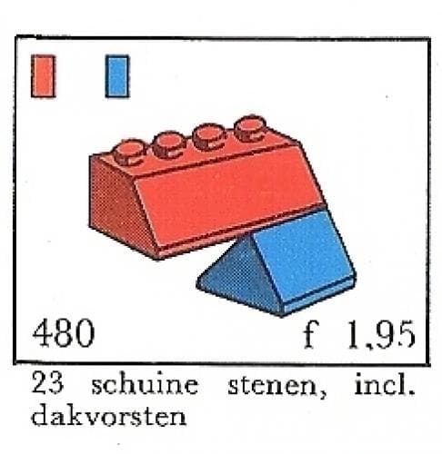 LEGO sættet Slopes and Slopes Double 2 x 4, Red (System)