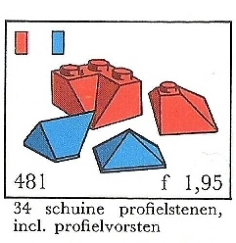 LEGO sættet Slopes Regular, Double, Angle, Valley and Corner, Red (System)