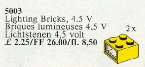 LEGO sættet Light Bricks, 4.5V